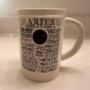 Aries Zodiac Mug - White Ceramic
